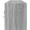 TV staliukas Sieninė TV spintelė su LED lemputėmis, pilka, 180x31x38cm
