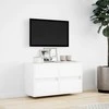 TV staliukas Sieninė TV spintelė su LED lemputėmis, balta, 80x31x45cm