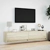 TV staliukas Sieninė TV spintelė su LED lemputėmis, ąžuolo, 180x31x38cm