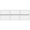 TV staliukas Sieninė TV spintelė su LED lemputėmis, balta, 130x31x45 cm