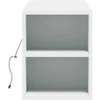 TV staliukas Sieninė TV spintelė su LED lemputėmis, balta, 135x31x39,5cm