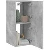 TV staliukas Sieninė TV spintelė su LED lemputėmis, betono, 30,5x35x70cm