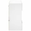 TV staliukas Sieninė TV spintelė su LED lemputėmis, balta, 58,5x30x60,5cm