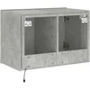 TV staliukas Sieninė TV spintelė su LED lemputėmis, betono pilka, 60x35x41cm