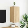 TV staliukas Sieninė TV spintelė su LED lemputėmis, ąžuolo, 30,5x35x70cm