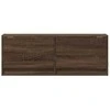 TV staliukas Sieninė TV spintelė su LED lemputėmis, ruda ąžuolo, 100x31x35cm