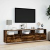 TV staliukas Sieninė TV spintelė su LED lemputėmis, dūminė, 180x31x45cm