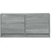 TV staliukas Sieninė TV spintelė su LED lemputėmis, pilka, 80x31x35cm