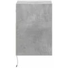 TV staliukas Sieninė TV spintelė su LED lemputėmis, betono, 41x31x45cm