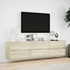 TV staliukas Sieninė TV spintelė su LED lemputėmis, ąžuolo, 180x31x45cm