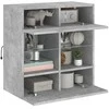 TV staliukas Sieninė TV spintelė su LED lemputėmis, betono, 58,5x30x60,5cm