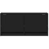 TV staliukas Sieninė TV spintelė su LED lemputėmis, juoda, 80x31x35cm