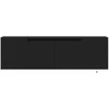 TV staliukas Sieninė TV spintelė su LED lemputėmis, juoda, 135x31x39,5cm