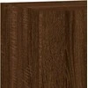 TV staliukas Sieninė TV spintelė su LED lemputėmis, ruda ąžuolo, 60x35x31cm