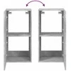 TV staliukas Sieninė TV spintelė su LED lemputėmis, betono, 40,5x35x80cm