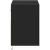 TV staliukas Sieninė TV spintelė su LED lemputėmis, juoda, 80x31x45cm