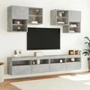 TV staliukas Sieninė TV spintelė su LED lemputėmis, betono, 100x30x40cm