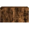 TV staliukas Sieninė TV spintelė su LED lemputėmis, dūminė, 80x35x41cm