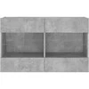 TV staliukas Sieninė TV spintelė su LED lemputėmis, betono, 98,5x30x60,5cm