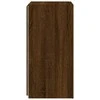 TV staliukas Sieninė TV spintelė su LED lemputėmis, ruda, 30,5x35x70cm