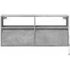 TV staliukas Sieninė TV spintelė su LED lemputėmis, betono, 100x31x45cm