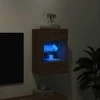 TV staliukas Sieninė TV spintelė su LED lemputėmis, ruda, 40x30x60,5cm