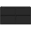 TV staliukas Sieninė TV spintelė su LED lemputėmis, juoda, 80x31x45cm