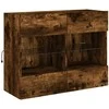 TV staliukas Sieninė TV spintelė su LED lemputėmis, dūminė, 78,5x30x60,5cm