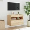 TV staliukas Sieninė TV spintelė su LED lemputėmis, ąžuolo, 60x30x40cm