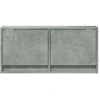 TV staliukas Sieninė TV spintelė su LED lemputėmis, betono, 80x31x35cm