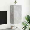 TV staliukas Sieninė TV spintelė su LED lemputėmis, betono, 40,5x35x80cm