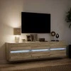 TV staliukas Sieninė TV spintelė su LED lemputėmis, ąžuolo, 180x31x45cm