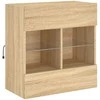 TV staliukas Sieninė TV spintelė su LED lemputėmis, ąžuolo, 58,5x30x60,5cm