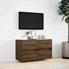 TV staliukas Sieninė TV spintelė su LED lemputėmis, ruda ąžuolo, 80x31x45cm