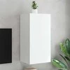 TV staliukas Sieninė TV spintelė su LED lemputėmis, balta, 40,5x35x80cm