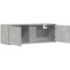 TV staliukas Sieninė TV spintelė su LED lemputėmis, betono, 100x31x35cm