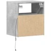 TV staliukas Sieninė TV spintelė su LED lemputėmis, betono, 41x31x45cm