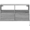 TV staliukas Sieninė TV spintelė su LED lemputėmis, pilka ąžuolo, 80x31x45cm