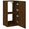TV staliukas Sieninė TV spintelė su LED lemputėmis, ruda, 40,5x35x80cm