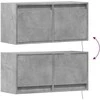TV staliukas Sieninė TV spintelė su LED lemputėmis, betono, 80x31x35cm