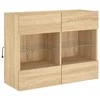 TV staliukas Sieninė TV spintelė su LED lemputėmis, ąžuolo, 78,5x30x60,5cm