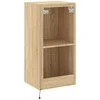TV staliukas Sieninė TV spintelė su LED lemputėmis, ąžuolo, 40,5x35x80cm