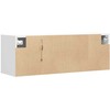 TV staliukas Sieninė TV spintelė su LED lemputėmis, balta, 100x31x35cm