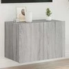 TV staliukas Sieninė TV spintelė su LED lemputėmis, pilka ąžuolo, 60x35x41cm
