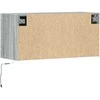 TV staliukas Sieninė TV spintelė su LED lemputėmis, pilka, 80x31x35cm
