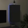 TV staliukas Sieninė TV spintelė su LED lemputėmis, juoda, 40,5x35x80cm