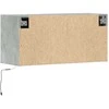 TV staliukas Sieninė TV spintelė su LED lemputėmis, betono, 80x31x35cm
