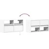 TV staliukas Sieninė TV spintelė su LED lemputėmis, balta, 80x31x45cm
