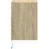 TV staliukas Sieninė TV spintelė su LED lemputėmis, ąžuolo, 41x31x45cm