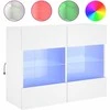 TV staliukas Sieninė TV spintelė su LED lemputėmis, balta, 78,5x30x60,5cm